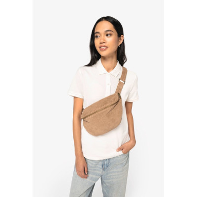 Eco-friendly corduroy washed effect fanny bag